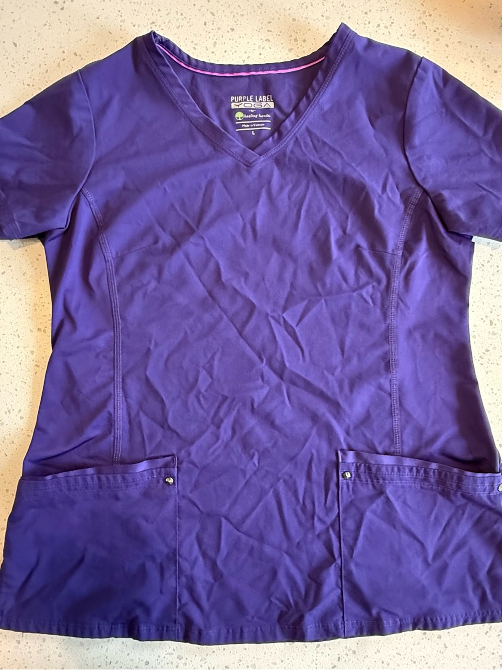 Healing Hands Purple Label Juliet Scrub Top – Grape – Size Large